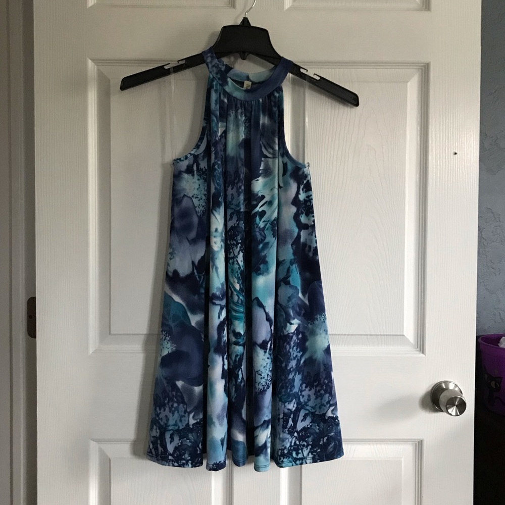 Girls mock neck swing dress